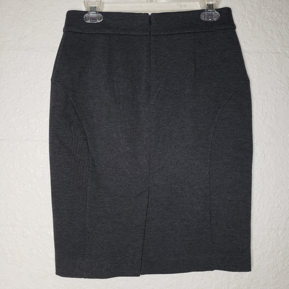 Michael Kors Dark Heather Gray Knit Skirt Size 6 - Picture 4 of 10